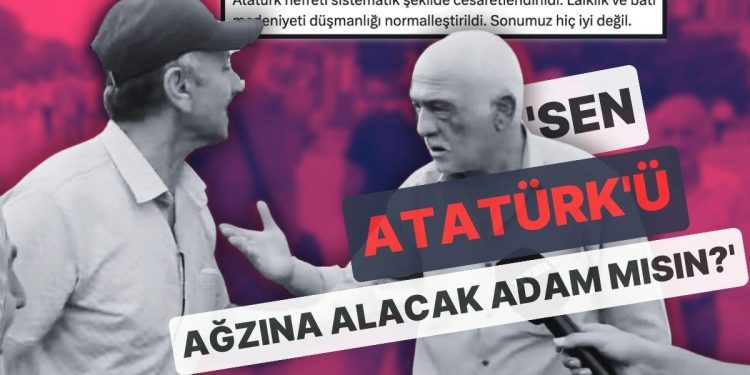 Atatürk’e ‘Dinsiz’ Diyen Bireye ‘S**tir’ Çeken Dayı Toplumsal Medyada Gündem Oldu!