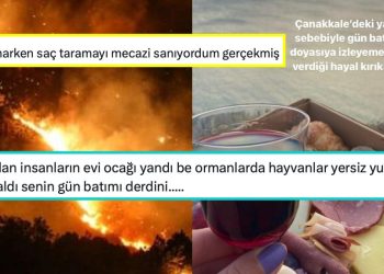 Çanakkale’deki Yangın Yüzünden Gün Batımını İzleyemediğini Söyleyen Kişi Bu Kadar Vicdansızlık Olmaz Dedirtti